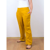 Lněné kalhoty dámské hořčicové