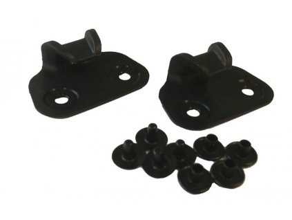 Sada plastových háčků a nýtů, obsahuje 2 háčky a 4 maximálně ploché nýty