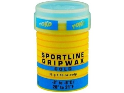 Stoupací vosk na běžky pro suchý a studený sníh, pevný, 32 g, do teplot -2 až -6 °C