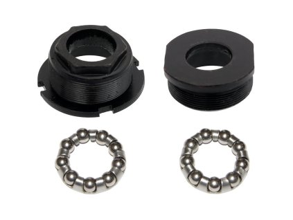 Sada černých kovových misek BSA pravá a levá včetně kontramatice a 2 věnečků