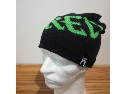 Zimní čepice zelené barvy z akrylu