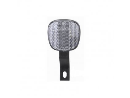 Přední cyklistická odrazka hranatá na objímku