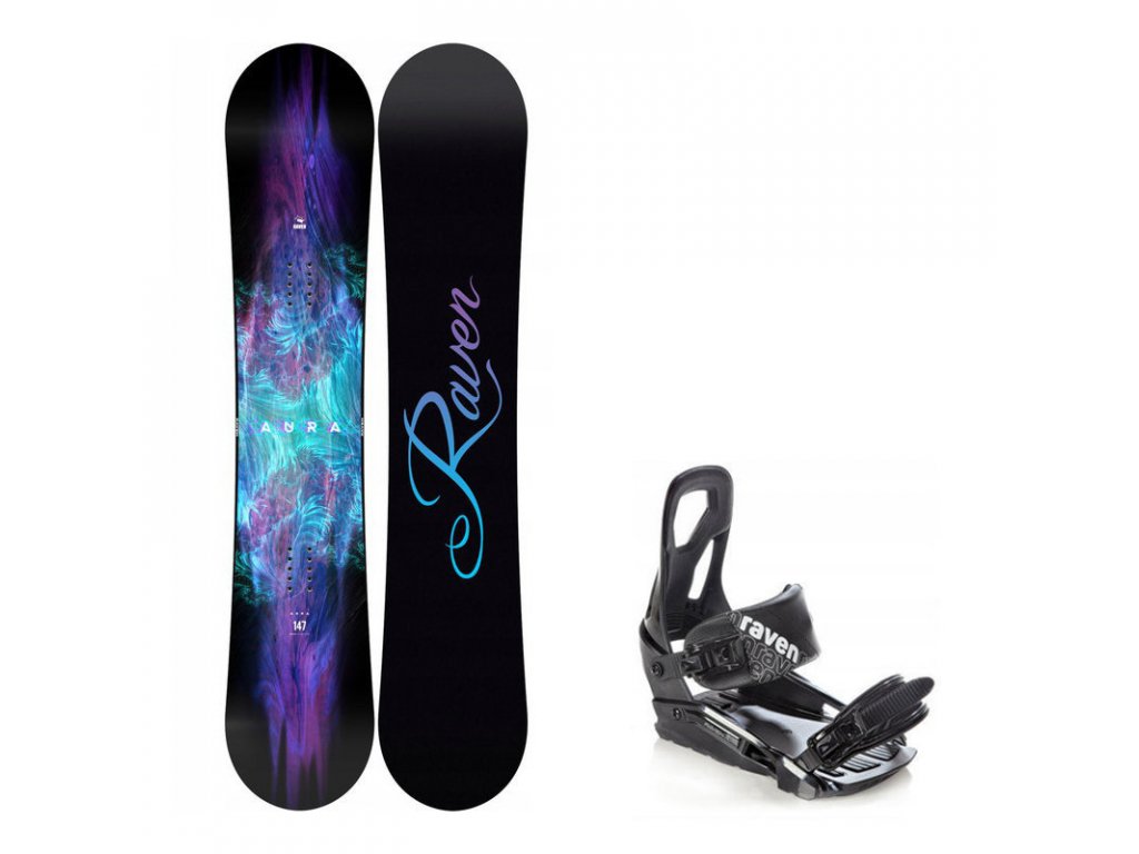 big 16019250254829 snowboard komplet raven aura vazani s200 violet