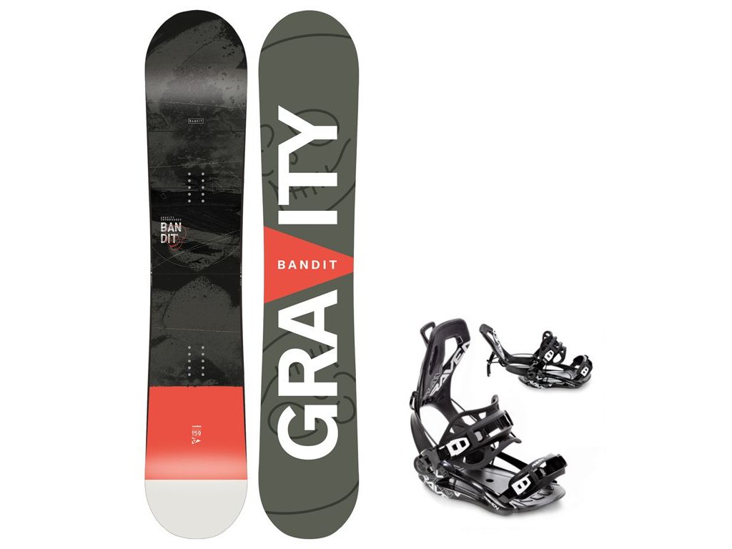 snowboard komplet gravity bandit vazani fastec