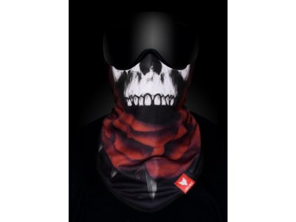 Nákrčník (bandana) Wolface SKULL N ROSES