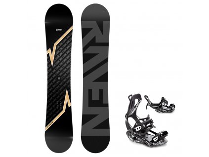 snowboard vazani raven fastec ft360 black