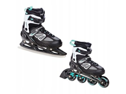 nastavitelne brusle 2v1 RAVEN Advance black Mint