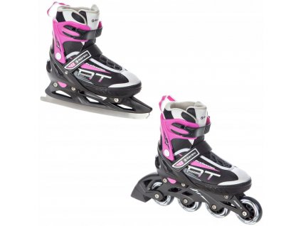 koleckove brusle 3v1 ruzove profession black pink nastavitelne