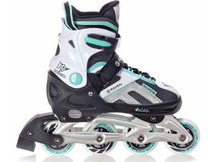 koleckove brusle 2v1 pulse black mint nastavitelne hlinik abec7 1