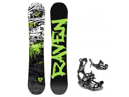 snowboard vazani raven fastec ft360 black