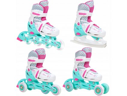 koleckove brusle 4v1 raven loret svitici led vsechna kolecka 2