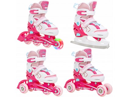 koleckove brusle 2v1 3v1 4v1 raven lia pink svitici led kolecko