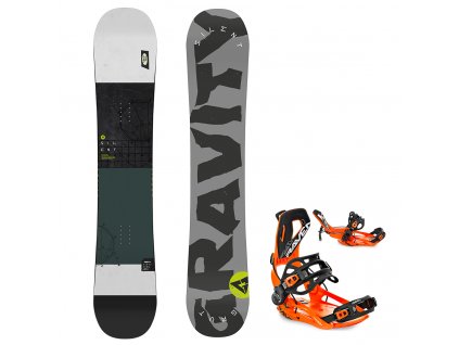 snowboard vazani raven fastec ft360 orange