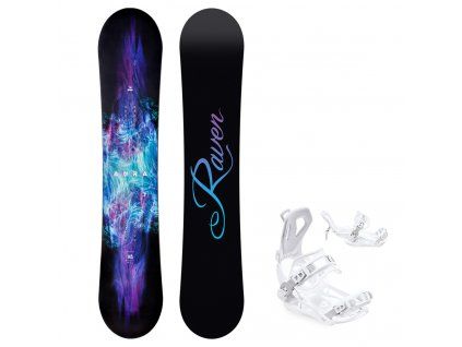 snowboard vazani raven fastec ft360 white