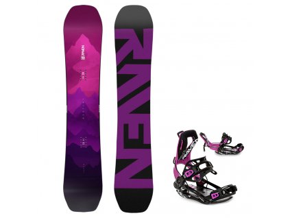 snowboard vazani raven fastec ft360 black fuchsia