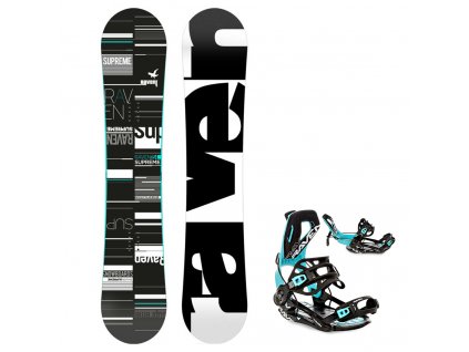 snowboard vazani raven fastec ft360 black mint
