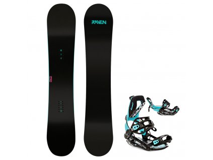 snowboard vazani raven fastec ft360 black mint