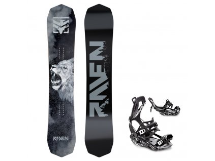 snowboard vazani raven fastec ft360 black