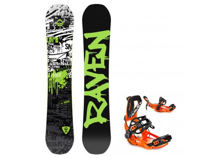 snowboard vazani raven fastec ft360 orange