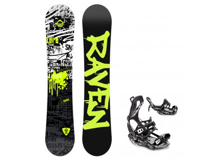 snowboard vazani raven fastec ft360 black