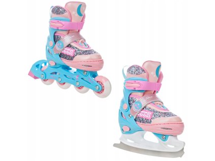 detske koleckove inline brusle 2v1 4v1 regulovatelne svitici kola raven etta