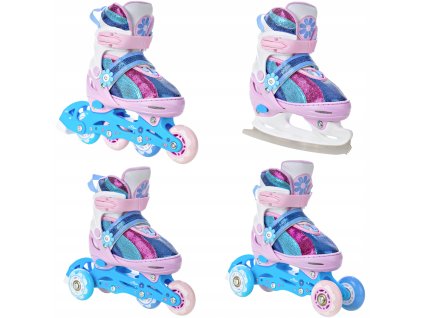 detske divci brusle 4v1 raven senia rostouci 2