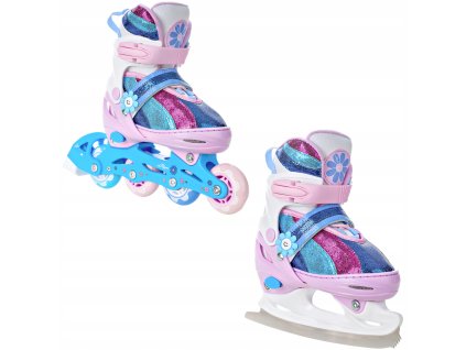 detske divci brusle 4v1 raven senia rostouci 23
