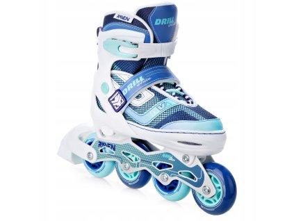 koleckove inline brusle 2v1 RAVEN Drill white mint 9