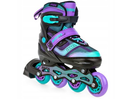 koleckove inline brusle 2v1 RAVEN Drill Violet Mint 8