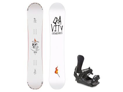 snowboard gravity contra vazani raven king black