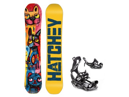 snowboard komplet hatchey muzzle vazani fastec black