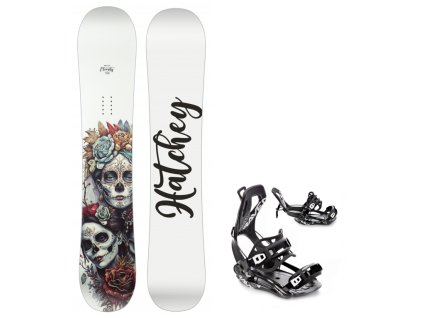 snowboard komplet hatchey eternity vazani fastec black