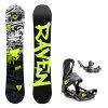 Dětský snowboard komplet Raven Core + vázání Fastec lemon