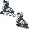 koleckove brusle 2v1 pulse black mint nastavitelne hlinik abec7