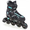 koleckove brusle 2v1 pulse black cyan nastavitelne hlinik abec7 3