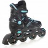 koleckove brusle 2v1 pulse black cyan nastavitelne hlinik abec7 2