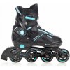 koleckove brusle 2v1 pulse black cyan nastavitelne hlinik abec7 1
