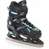 koleckove brusle 2v1 pulse black cyan nastavitelne hlinik abec7 6