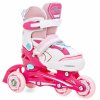koleckove brusle 2v1 3v1 4v1 raven lia pink svitici led kolecko 46