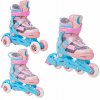 detske koleckove inline brusle 2v1 4v1 regulovatelne svitici kola raven etta 2