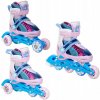 detske koleckove inline brusle velikostne regulovatelne svitici kola 2v1 3v1 RAVEN Senia