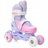 detske divci koleckove brusle 2v1 3v1 4v1 RAVEN Loret Lila Pink svitici kola 11