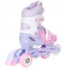 detske divci koleckove brusle 2v1 3v1 4v1 RAVEN Loret Lila Pink svitici kola 9