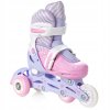 detske divci koleckove brusle 2v1 3v1 4v1 RAVEN Loret Lila Pink svitici kola 8