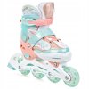 detske koleckove inline brusle raven isla orange:mint velikostne nastavitelne svitici kola