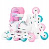 detske koleckove inline brusle 2v1 RAVEN Loret glitter white mint pink 8