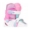 detske koleckove inline brusle 2v1 RAVEN Loret glitter white mint pink 7