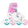 detske koleckove inline brusle 2v1 RAVEN Loret glitter white mint pink 10