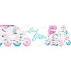 detske koleckove inline brusle 2v1 RAVEN Loret glitter white mint pink 1