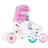 detske koleckove inline brusle 2v1 RAVEN Loret glitter white mint pink 13